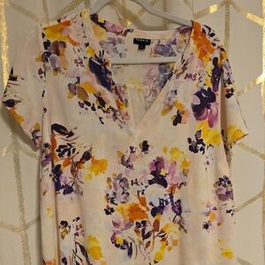 Torrid Floral Blouse - Purple, Yellow, Orange